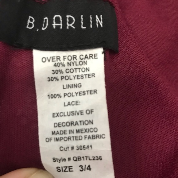 NWT B. Darlin mauve & pink lace dress - Picture 7 of 7